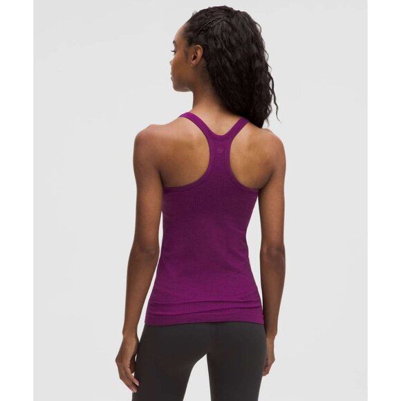 Lululemon Ebb To Street Tank B/C Cup Size 6 Chilled Grape Light Support Ribbed - Picture 2 of 2